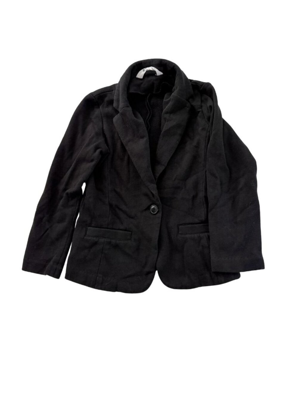 H&M Kids Black Soft Knit Single-Button Blazer Jacket Sz 9